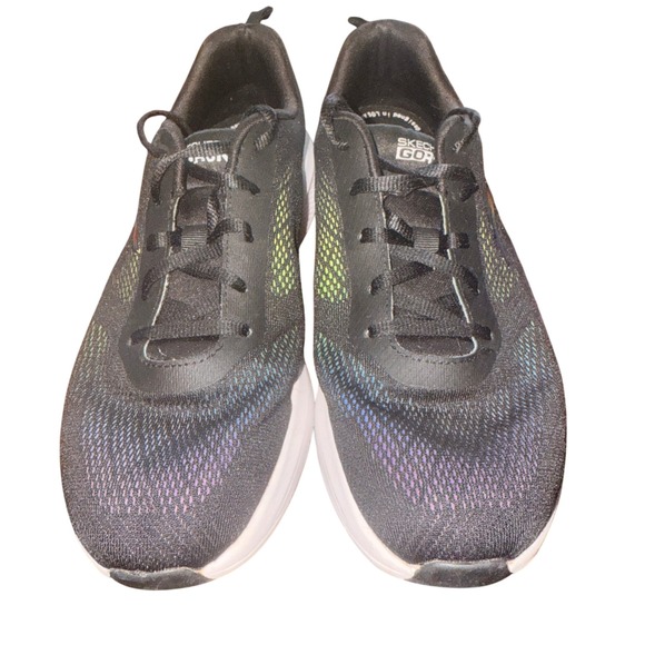 Skechers GOrun Women's Sz 8 Running Shoes‎ Black Rainbow Accents - Picture 1 of 16